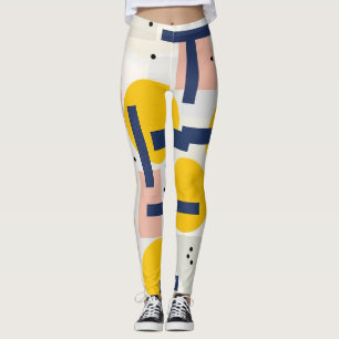 Retro Abstract Brushstroke (12) Leggings