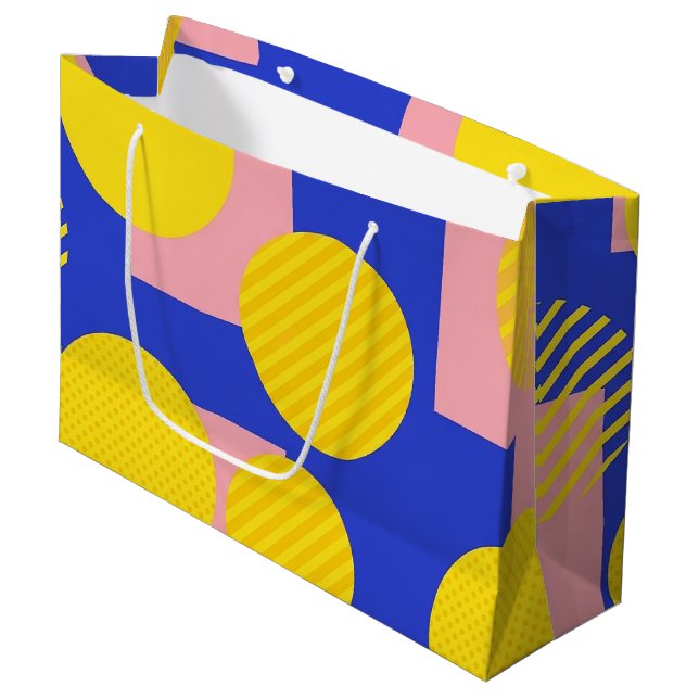 Retro Abstract Brushstroke (13) Large Gift Bag (Front Angled)