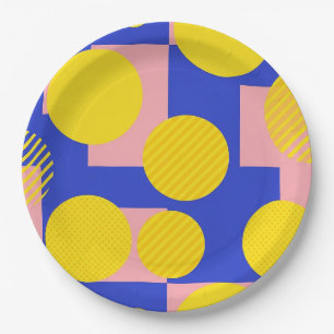 Retro Abstract Brushstroke (13) Paper Plate