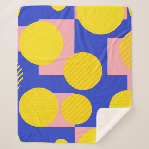 Retro Abstract Brushstroke (13) Sherpa Blanket