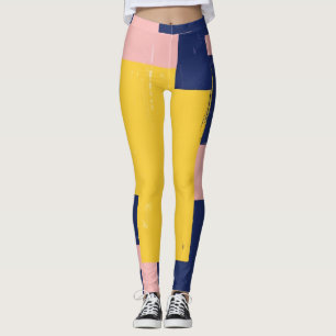 Retro Abstract Brushstroke (14) Leggings