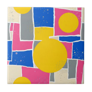Retro Abstract Brushstroke (15) Ceramic Tile