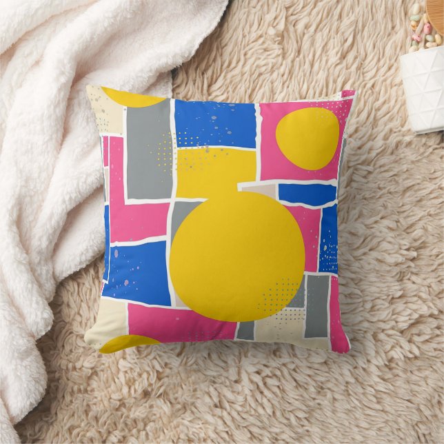 Retro Abstract Brushstroke (15) Cushion (Blanket)