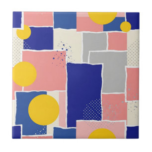 Retro Abstract Brushstroke (16) Ceramic Tile