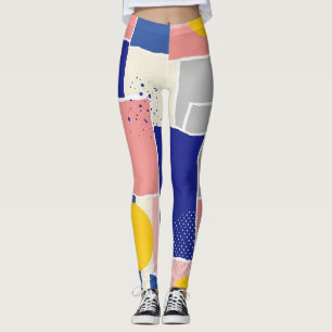 Retro Abstract Brushstroke (16) Leggings