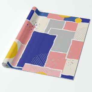 Retro Abstract Brushstroke (16) Wrapping Paper