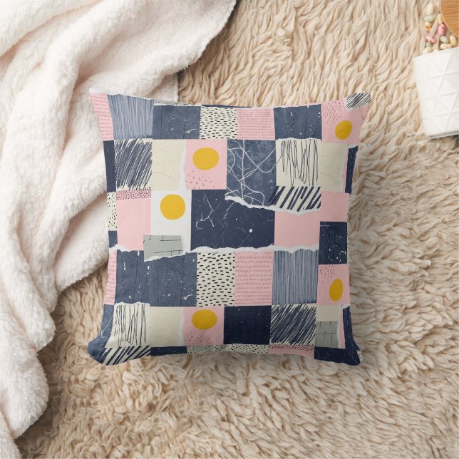 Retro Abstract Brushstroke (1) Cushion (Blanket)