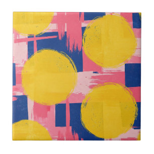 Retro Abstract Brushstroke (3) Ceramic Tile