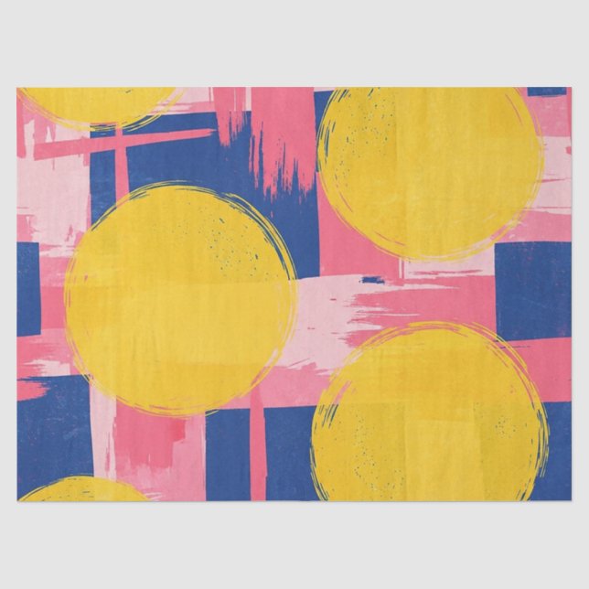 Retro Abstract Brushstroke (3) Tissue Paper (Front)