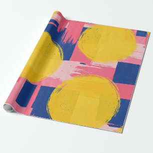 Retro Abstract Brushstroke (3) Wrapping Paper