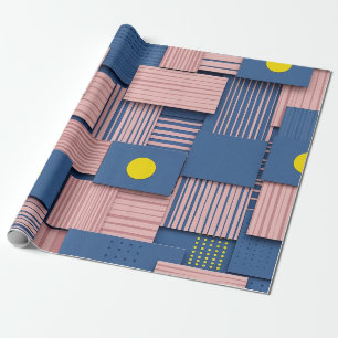 Retro Abstract Brushstroke (5) Wrapping Paper