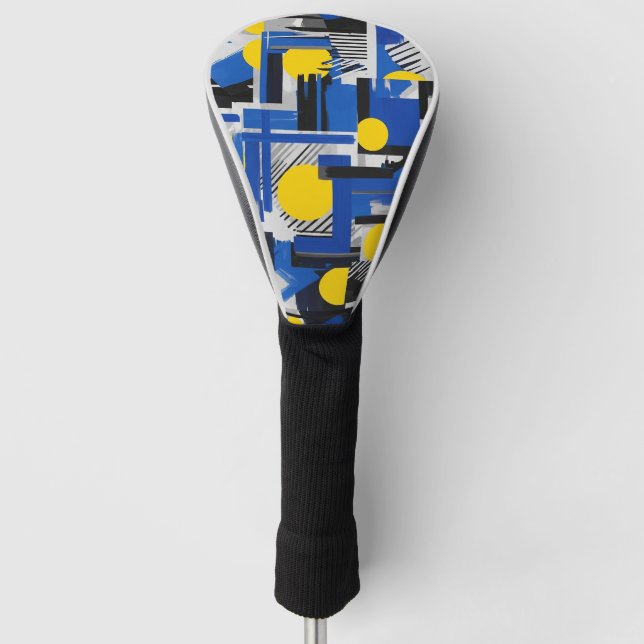 Retro Abstract Brushstroke (7) Golf Head Cover (Front)