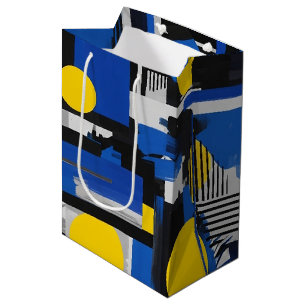 Retro Abstract Brushstroke (7) Medium Gift Bag