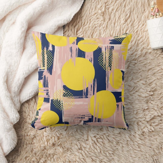 Retro Abstract Brushstroke (8) Cushion (Blanket)