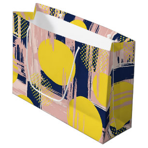 Retro Abstract Brushstroke (8) Large Gift Bag