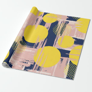 Retro Abstract Brushstroke (8) Wrapping Paper