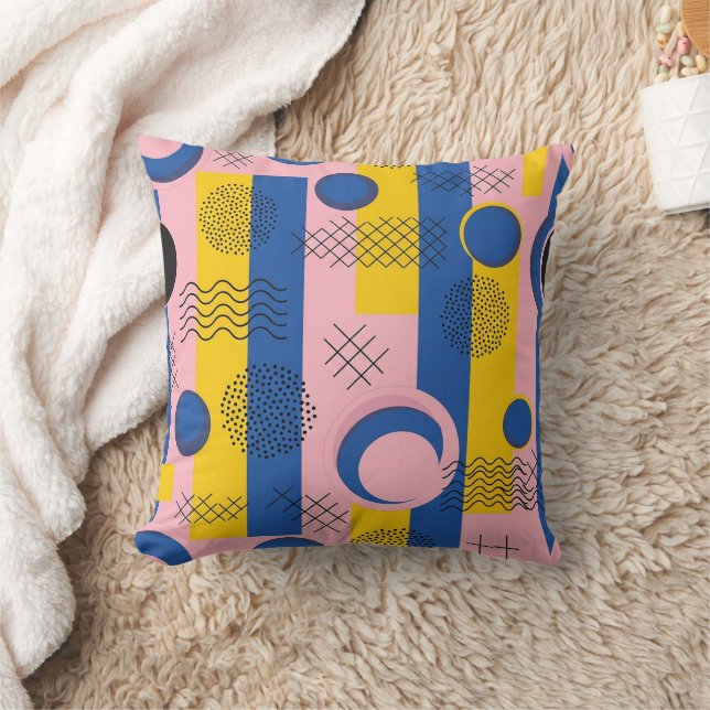 Retro Abstract Brushstroke (9) Cushion (Blanket)