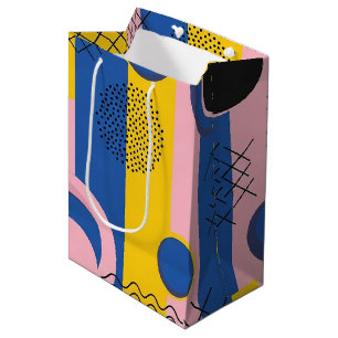 Retro Abstract Brushstroke (9) Medium Gift Bag