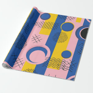 Retro Abstract Brushstroke (9) Wrapping Paper