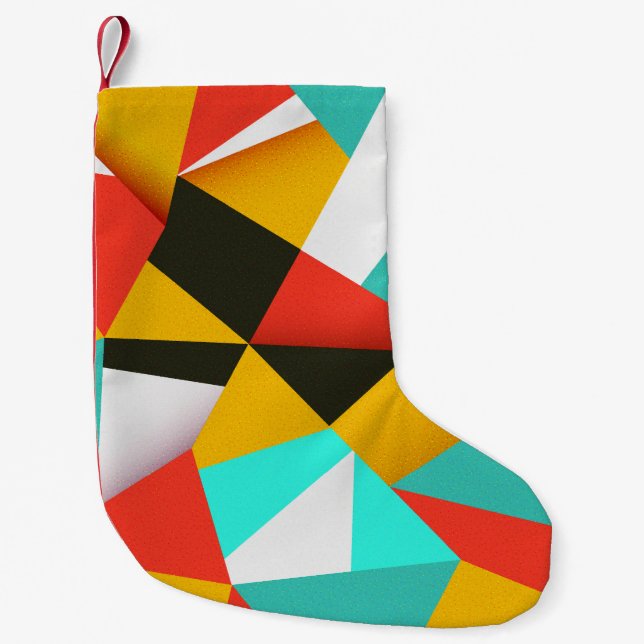 Retro Abstract: Colourful Blend. Small Christmas Stocking (Front)