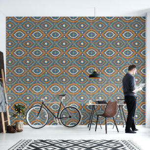 Retro abstract design in Ikat navajo style. Wallpaper