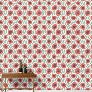 Retro Abstract Dots Mid Century Wallpaper