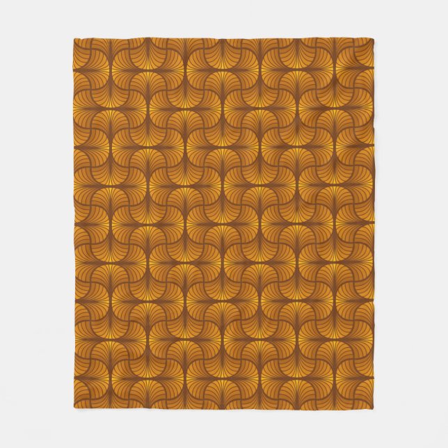 Retro Abstract Fleece Blanket (Front)