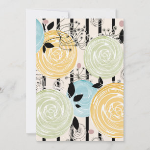 Retro, abstract flowers