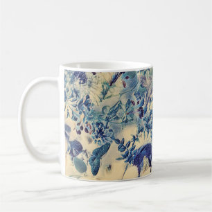 Retro Abstract Flowers Butterfly Artwork Garden Coffee Mug