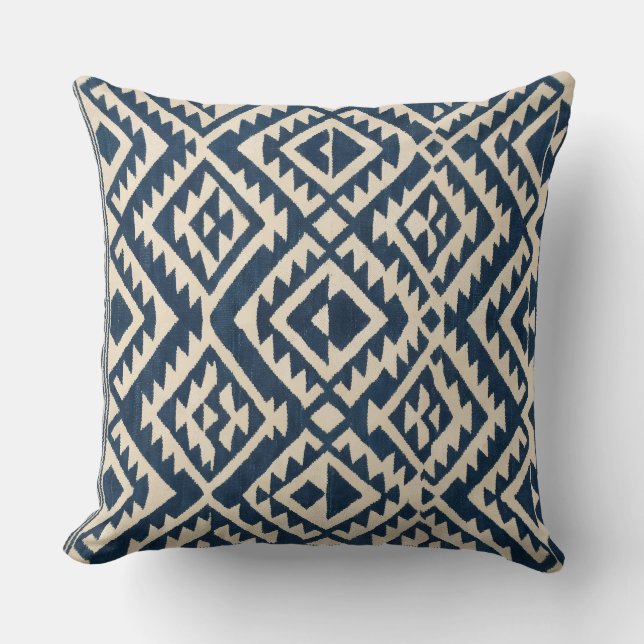 Retro abstract geometric pattern Throw Pillow (Front)