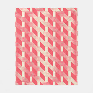 Retro Abstract Geometric, Vintage Stairs. Fleece Blanket