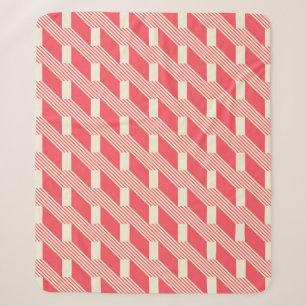 Retro Abstract Geometric, Vintage Stairs. Sherpa Blanket