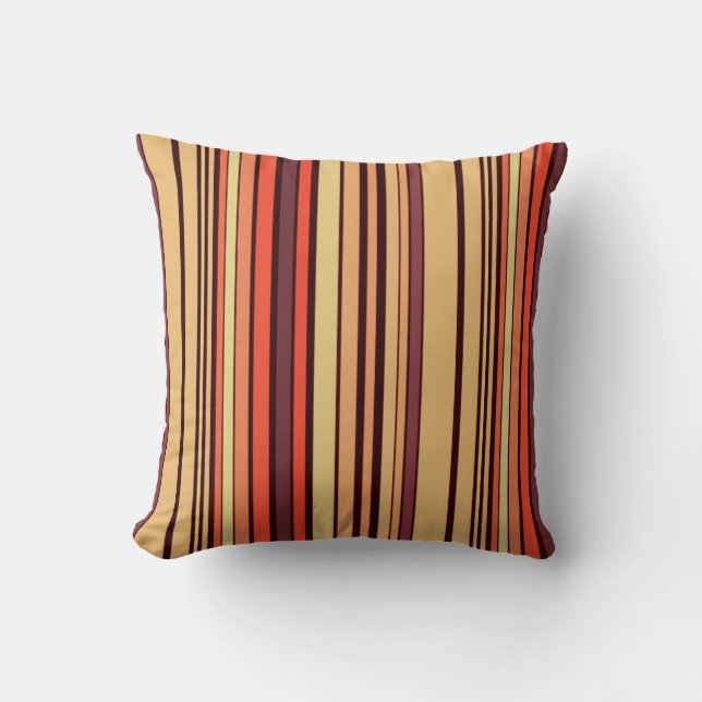 Retro abstract graphic design background stripes cushion (Front)