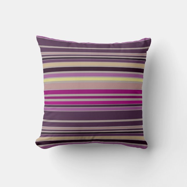 Retro abstract graphic design background stripes cushion (Front)