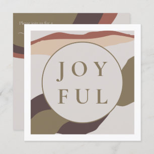 Retro Abstract Joyful Christmas Party Invitation