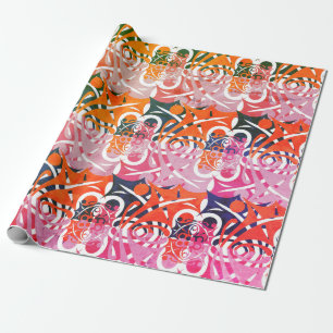 Retro Abstract LEAF Pattern  Wrapping Paper