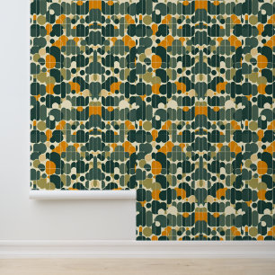 Retro Abstract Mid-Century Modern Geometric Wallpaper