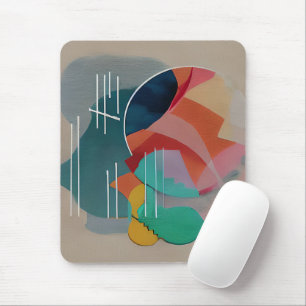 Retro abstract minimalist art mouse pad