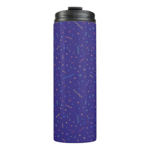 Retro Abstract Neon Pattern Thermal Tumbler