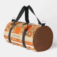Retro Abstract Orange Circle Pattern Personalised