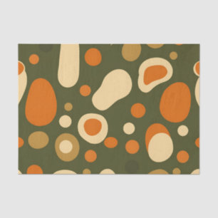 Retro Abstract Organic Shapes Pattern Tissue Paper