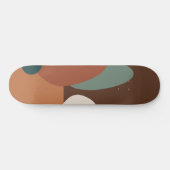 Retro abstract pattern brown skateboard (Horz)