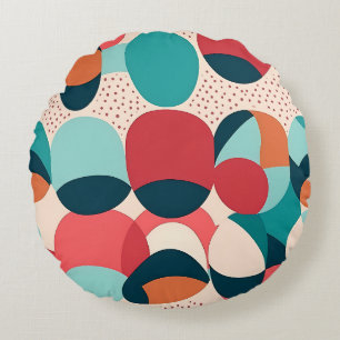 Retro Abstract Pebble Pillow