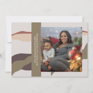 Retro Abstract Photo Christmas Holiday Card