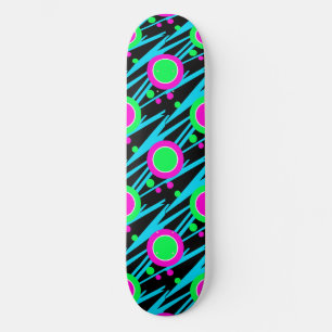 Retro Abstract Polka Dot Pattern Skateboard