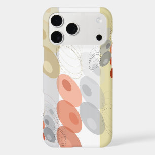Retro Abstract Red & Grey Mod Bubbles Pattern Case