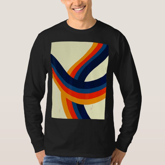 Retro Abstract Roller Coaster T-Shirt (Front)