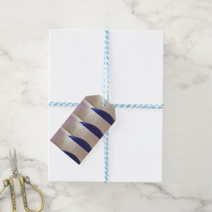 Retro Abstract Semi Circles on Soft Gold Gift Tags