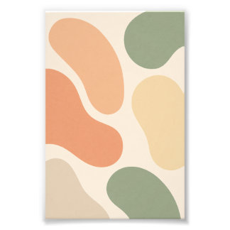 Retro Abstract Shapes Poster