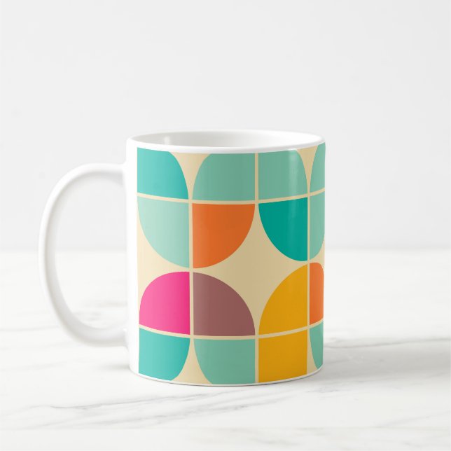 Retro Abstract: Timeless Seamless Design. Coffee Mug (Left)